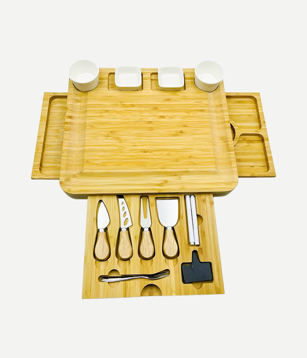 Bamboo cheese board set large size