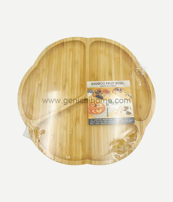 Bamboo Nut Tray Petal-Shaped