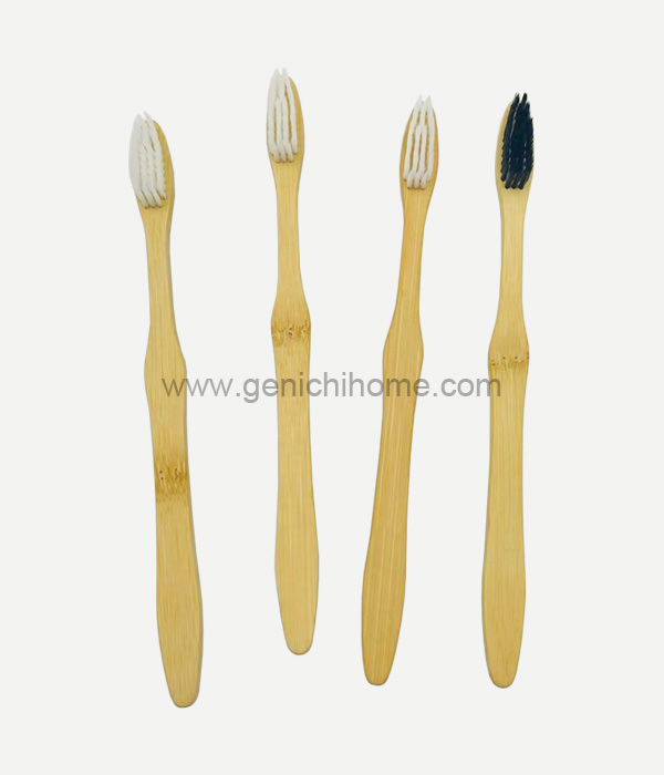 Bamboo Toothbrush Flat Round Tail