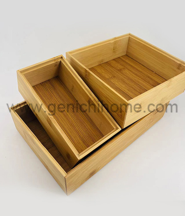 Storage box 3-compartment set