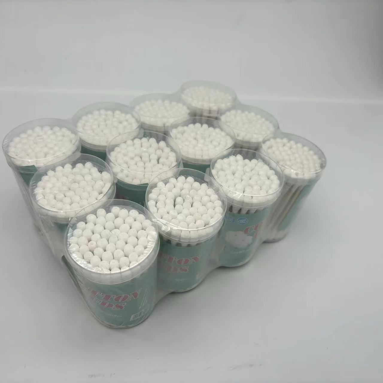 Cotton swabs in multiple cans