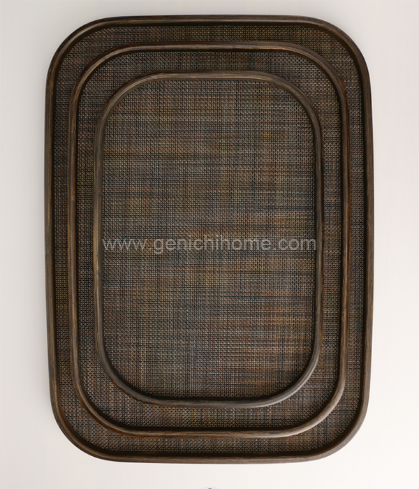 Bamboo tray golden vine walnut rectangle