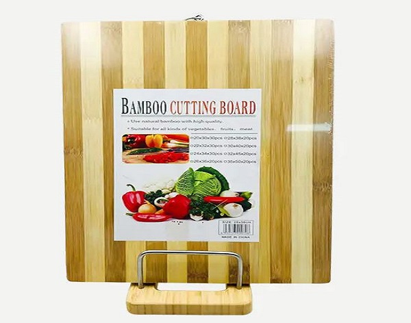 What is the antibacterial performance of Striped Craft Cutting Board's wood material and durability?