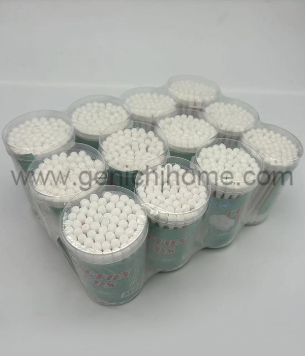 Cotton swabs in multiple cans